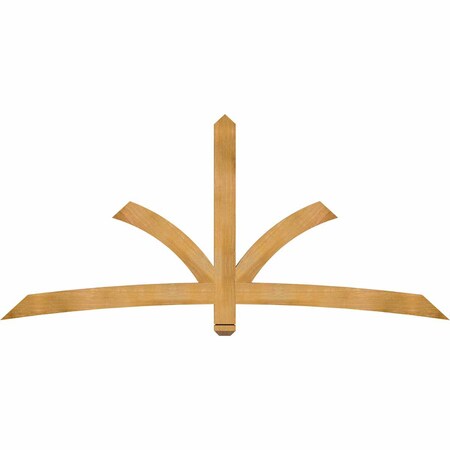 Ekena Millwork Davenport Rough Sawn Timber Gable Bracket, Western Red Cedar, 84"W x 38"H x 2"D x 4"F, 11/12 Pitch GBW084X38X0204DAV00RWR